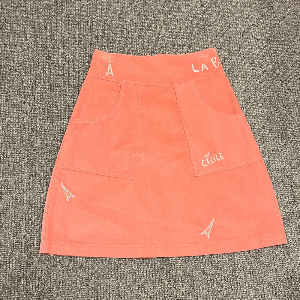 Etre Cecile Embroidered Pink Skirt